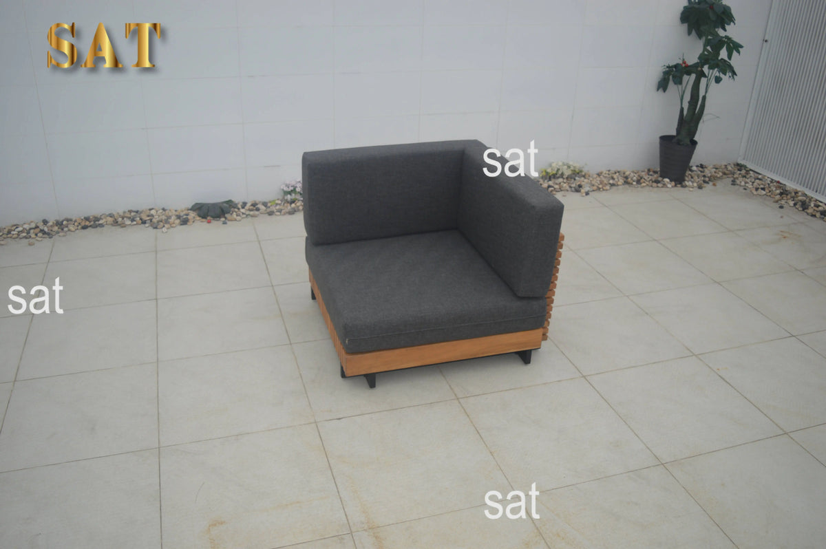 European Contemporary Teak Sofa Set Outdoor Furniture for Living Room Courtyard Hotel Villa Bedroom Park