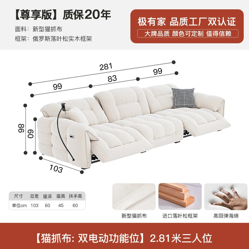 Customizable Nordic Modern Sofa Chair Fancy Electric Designer White Sofa Recliner Floor