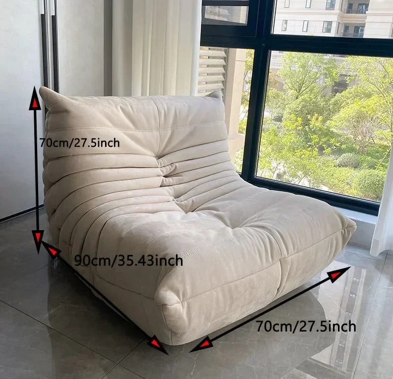 Luxury living room sofa soft suede oversized chair lazy sofa modern living room net red caterpillar technology cloth sofa