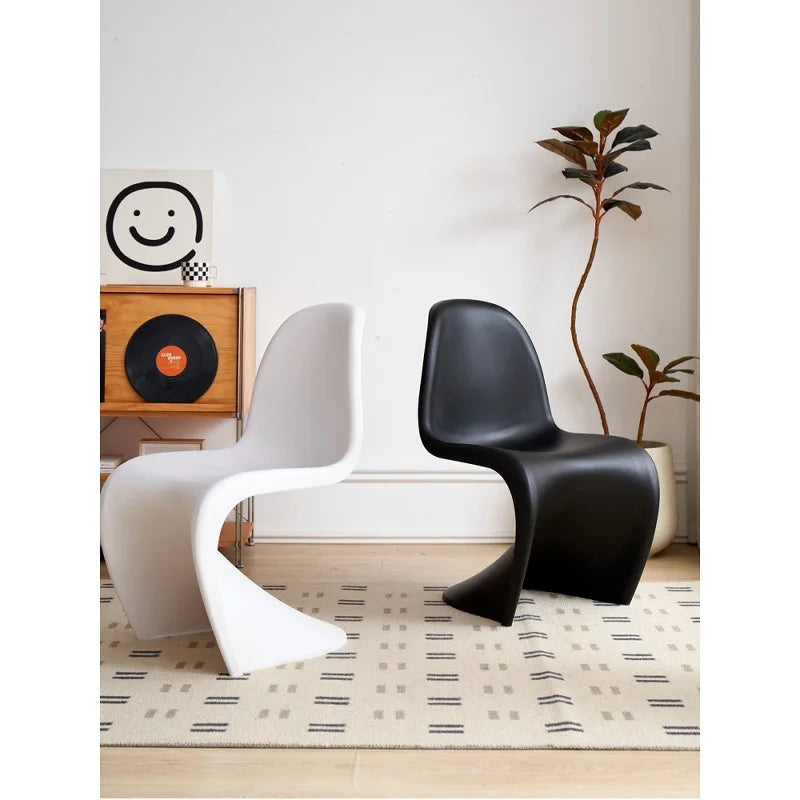 XJBS7 #Nordic Home Dining Pandong Chair Plastic Chair Back Stool Hospitality Waiting Chair
