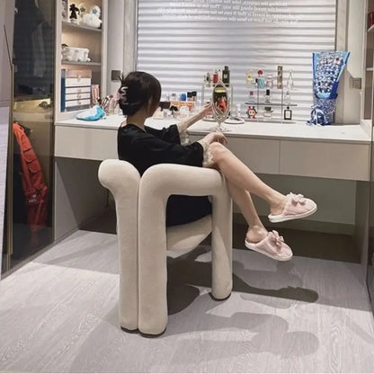 Bedroom Makeup Stool Light Luxury Senior Dresser Chair Home Dining Chair Nail Salon Back Chair