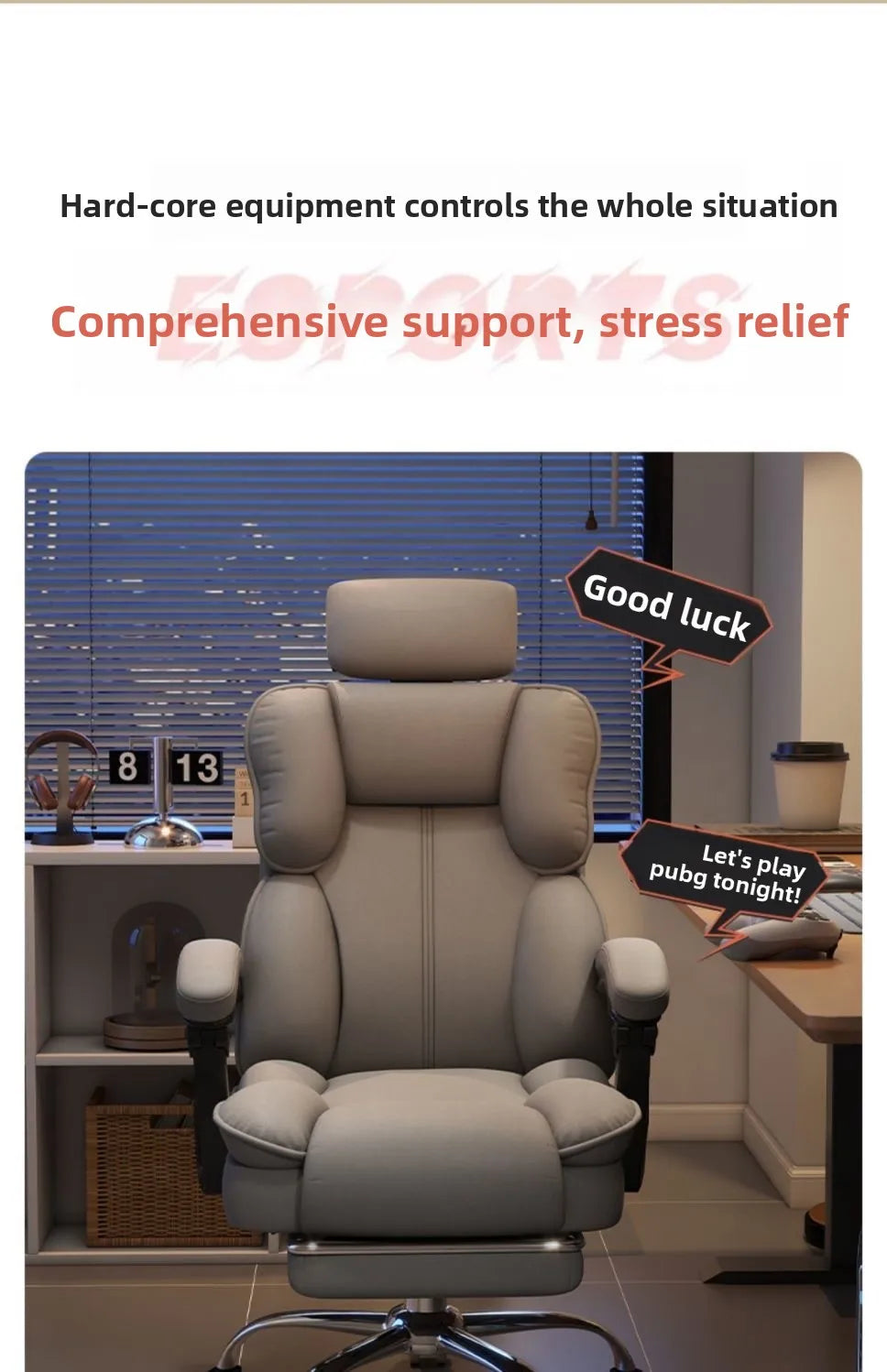 Ergonomic Computer Chair Gaming Office Chair Backrest Swivel Boss Seat Durable Desk Chair for Students Office Chair Furniture