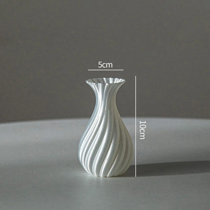 Modern Style Vase Room Decoration Plastic Flower Vase Wihte Black Flower Bottle Aesthetic Floral Arrangement Display Vase