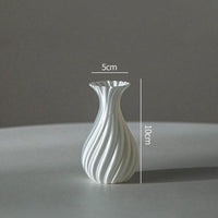 Modern Style Vase Room Decoration Plastic Flower Vase Wihte Black Flower Bottle Aesthetic Floral Arrangement Display Vase