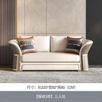 Italian Designer Leather Sofas Luxury 3 Pieces Set Minimalist Modern Sofa Loveseat Floor Divano Soggiorno Home Furniture