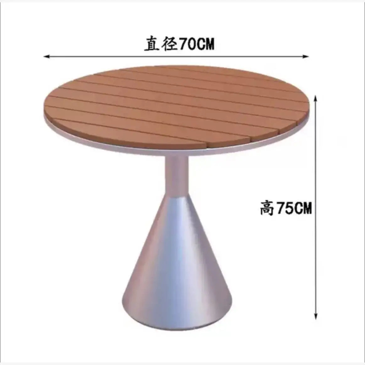 Leisure Sun-Proof Outdoor Bistro Set Small Round Table for Restaurant Music Bar and Patio Lounge Dining