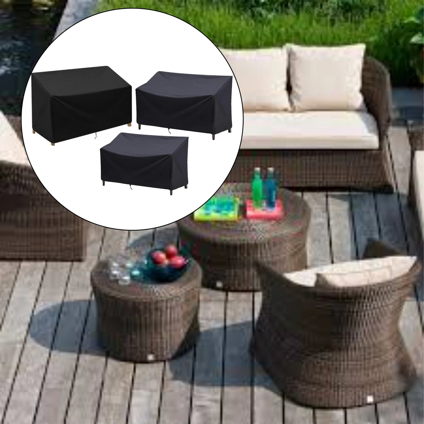 1pc Garden Bench Cover Waterproof Oxford Fabric Breathable Furniture Seat Protective Cover For 2/3/4-seater Benches Spare Parts