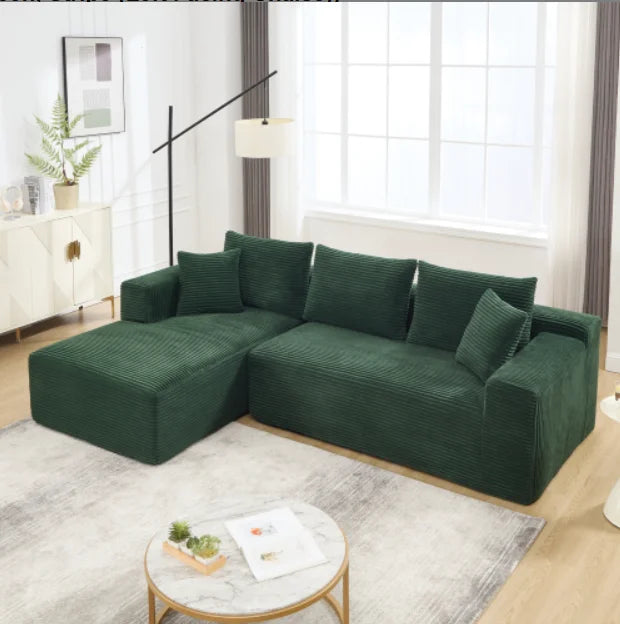 Wholesale L Shaped Cloud Couch 107 Inch Plush Sectional Sofa with Chaise Minimalist Living Room Furniture