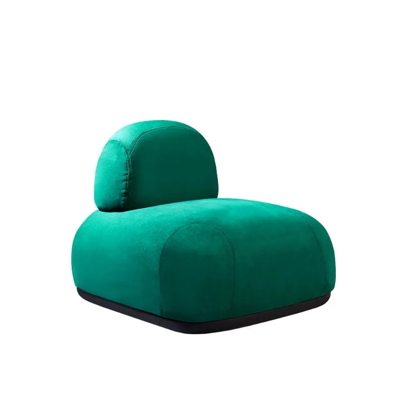 Italian minimalist light luxury suede single sofa chair living room furniture