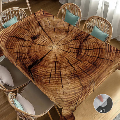 Retro Wooden Board Theme Tablecloth, Wooden Pattern Design, Country Farmhouse Style