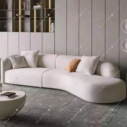 Nordic Style Modern Modular Tufted Fabric Sofa Set for Living Room Hotel or Apartment