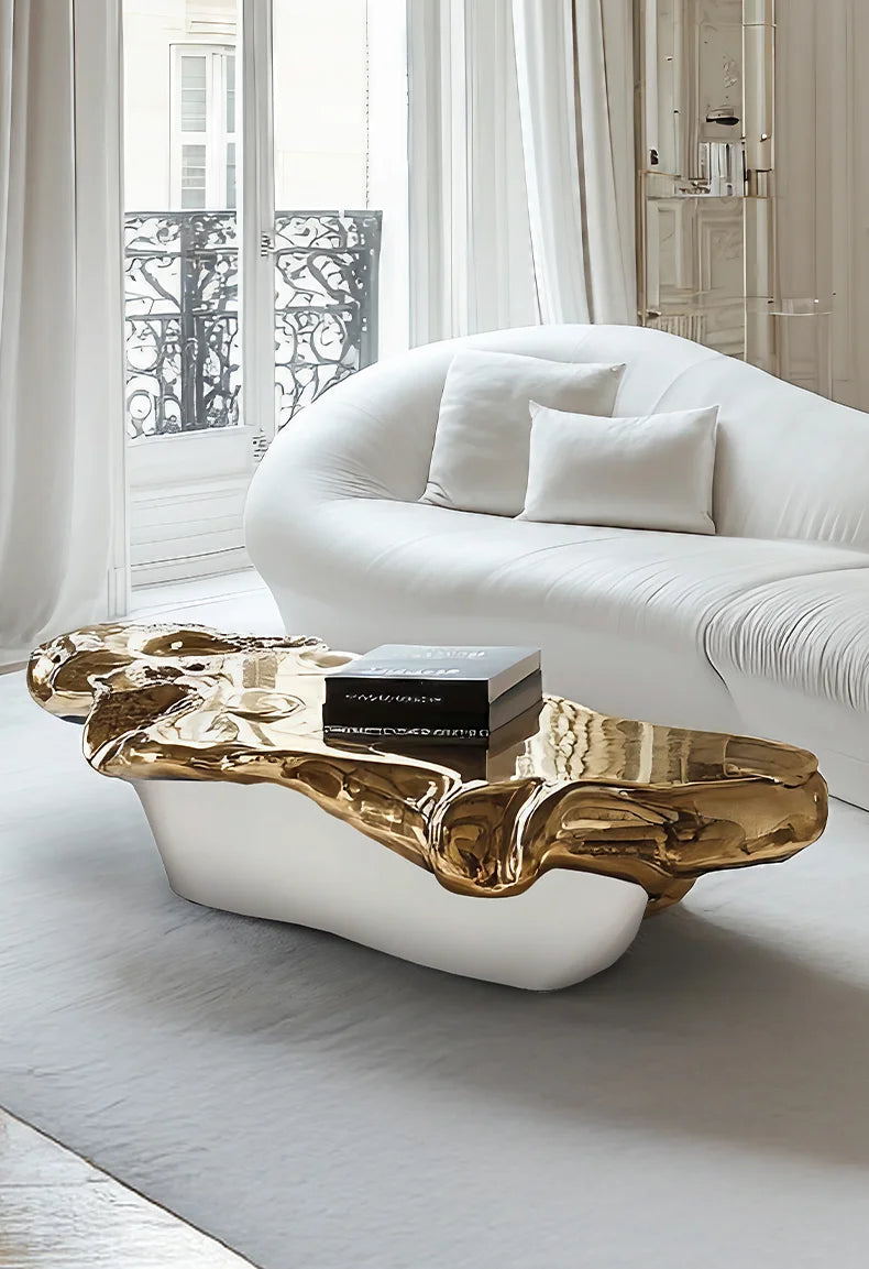 Italian minimalist art coffee table, villa aesthetic furniture high luxury international hall A9