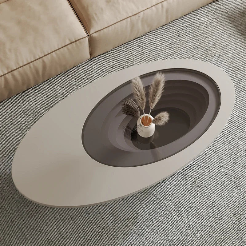 Round Designer Coffee Table Books Nordic Aesthetic Unique Coffee Table Glass Living Room Modern Mesa Auxiliar Salon Furniture