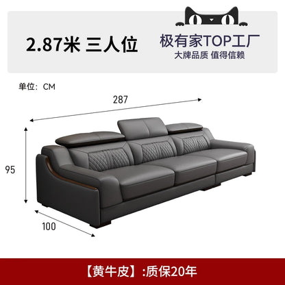 Genuine Leather Modern Sofas Luxury Recliner Comfortable Relax Armchairs Sofas Bedrooms Lazy Sillas Para Sala De Estar Furniture