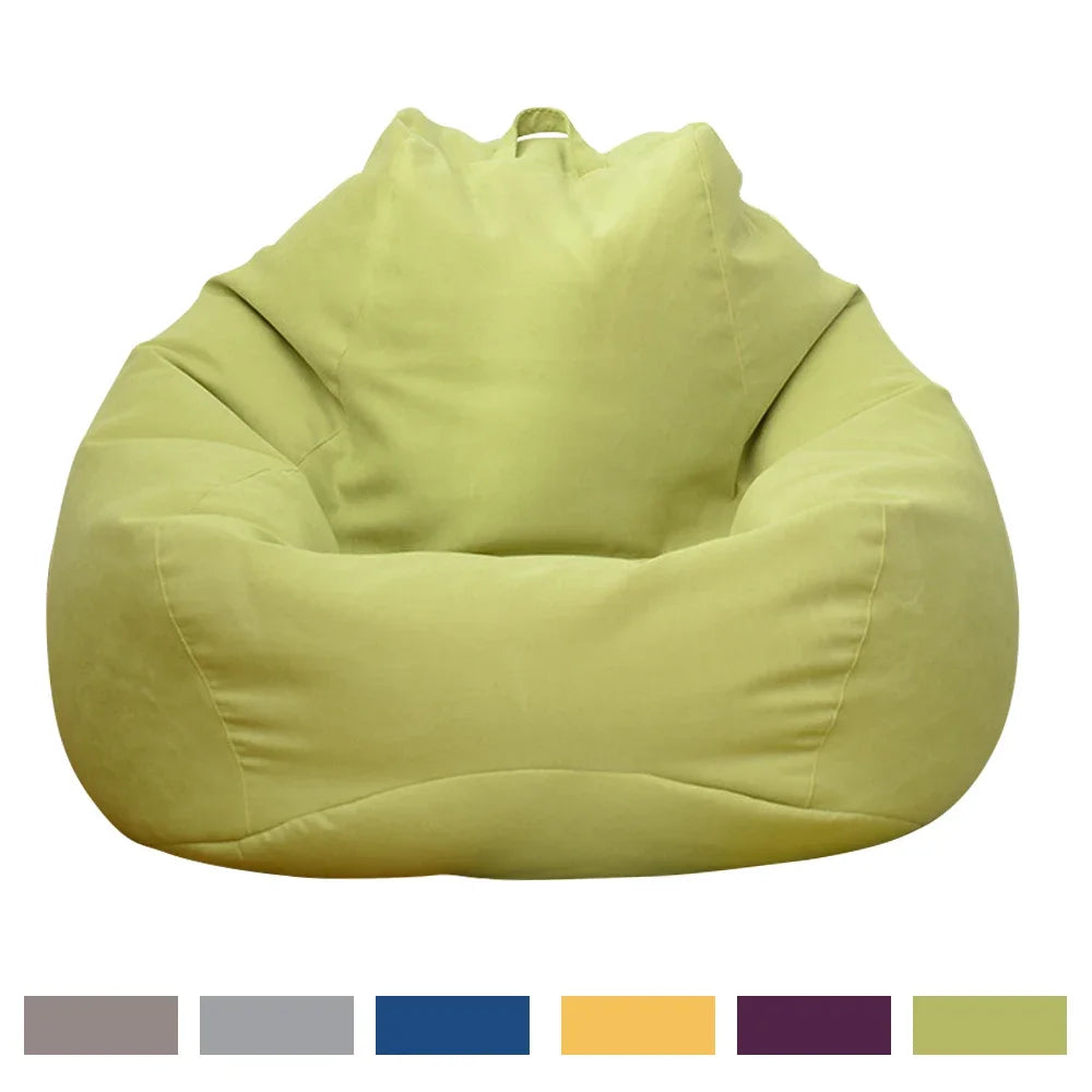 Lazy Sofa Cover Comfortable Large Bean Bag Cover without Filler for Home Bedroom Adults Kids Soft Tatami Chairs Covers Beanbags