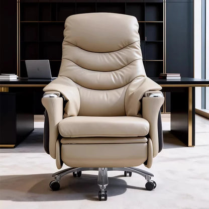 Arms Heat Office Chair Big Tall Comfy Boss Single Office Chair Massage Ergonomic Chaise Bureau Design Italian Furniture Luxury