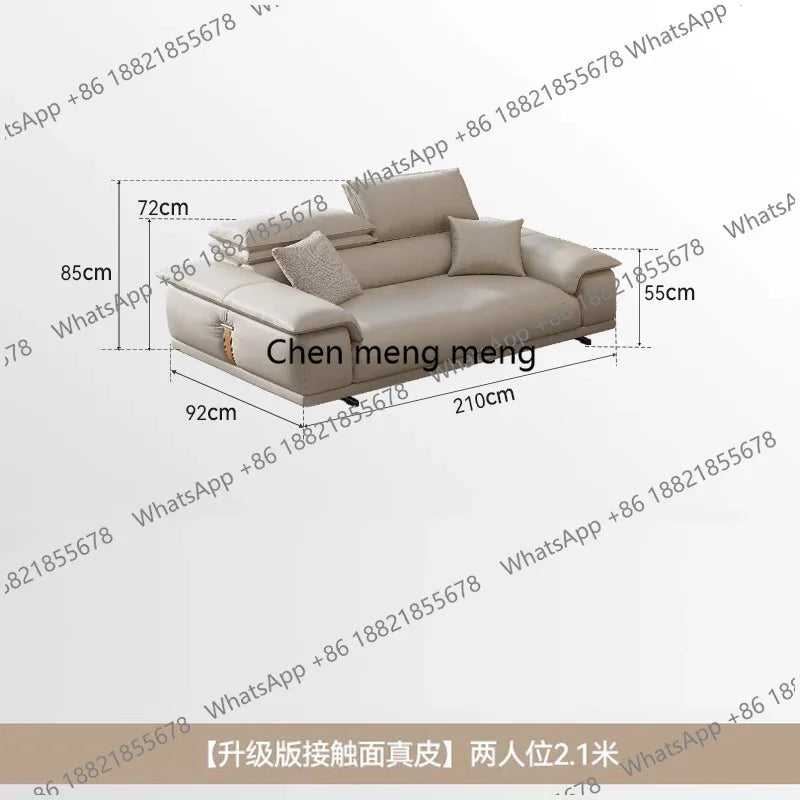 H Genuine Leather Italian Living Room Sofa Luxury Lounge Designer Minimalist Sofas Modern Family Muebles Furniture Decoration