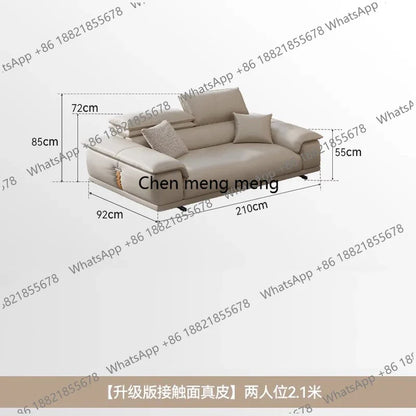H Genuine Leather Italian Living Room Sofa Luxury Lounge Designer Minimalist Sofas Modern Family Muebles Furniture Decoration