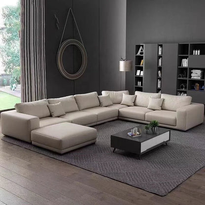 &S Modern Nordic Velvet Wood Sectional Couch White Modular Sofa Set for Living Room Convertible & Reclining for Hotels & Villas*
