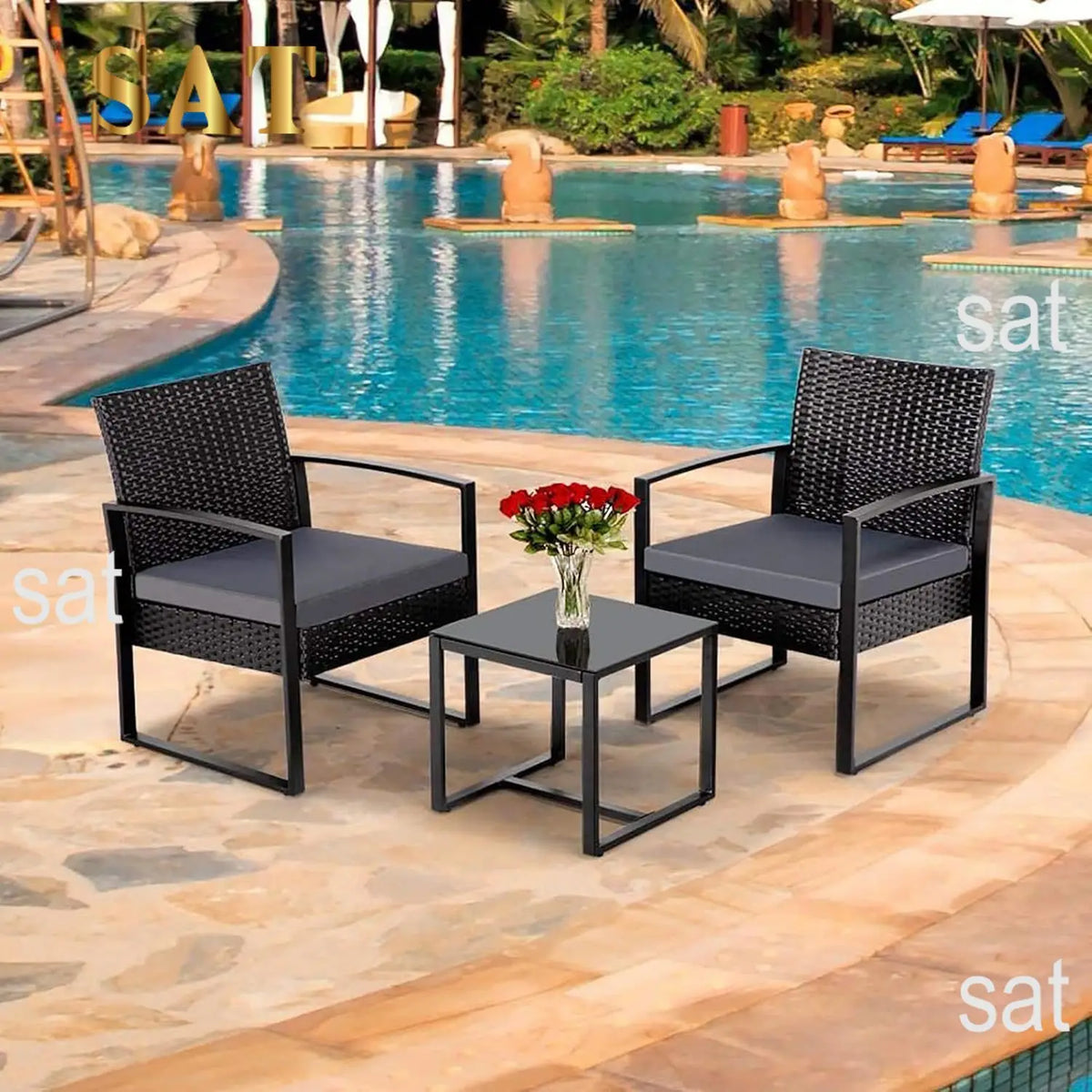 # New Arrival Rattan Garden Furniture Set With Cushions And Coffee Table For Indoor Outdoor