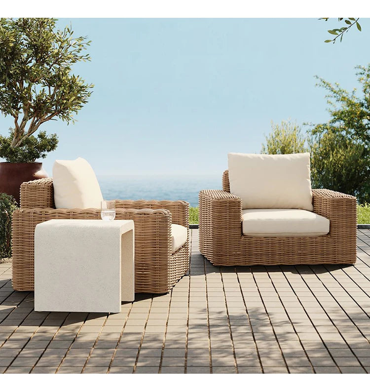 Modern Concrete Fiber Cement Tea Table  Outdoor side Table Furniture rectangle Concrete Coffee tables bench