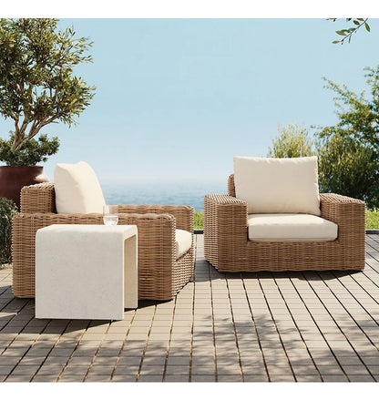 Modern Concrete Fiber Cement Tea Table  Outdoor side Table Furniture rectangle Concrete Coffee tables bench