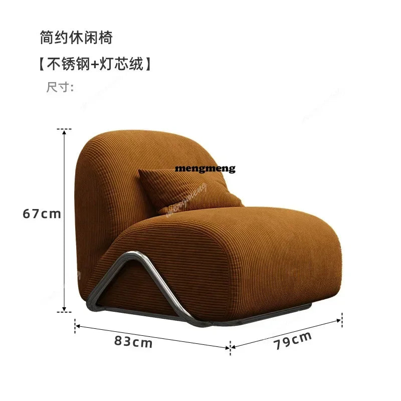 Nordic Velvet Living Room Chairs Lazy Comfortable Ergonomic Accent Living Room Chairs Italian Design Home Furniture Sillas LLLC
