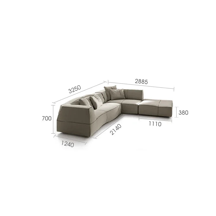 Hot sales New Modern Italian Fabric  L shape sofa living room Modular Corner Sofa Set