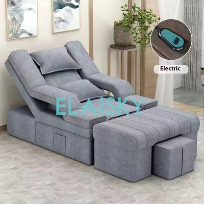 Electric Reclining Chair Foot Massage Sofa Foot Massage Foot Bath Bed Nail Eyelash Beauty Salon Sofa Chairs Cozy Massage Sofa