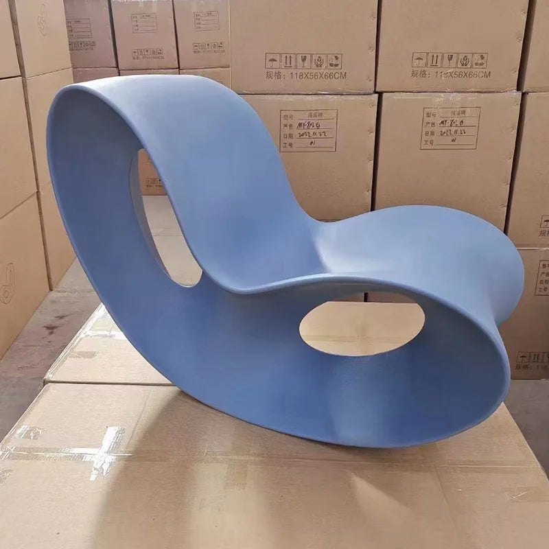 Creative butterfly shaped living room rocking chair, home leisure single lazy chair, modern simple plastic lounge chair GN772LA