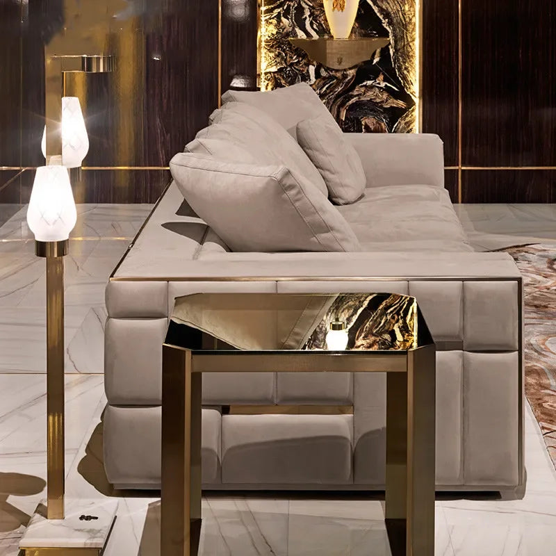 Italian Three-person Leather Sofa