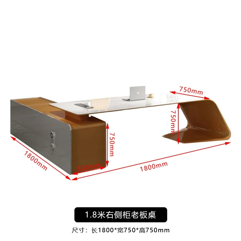 a Boss desk simple modern fashion manager desk large desk white paint boss table