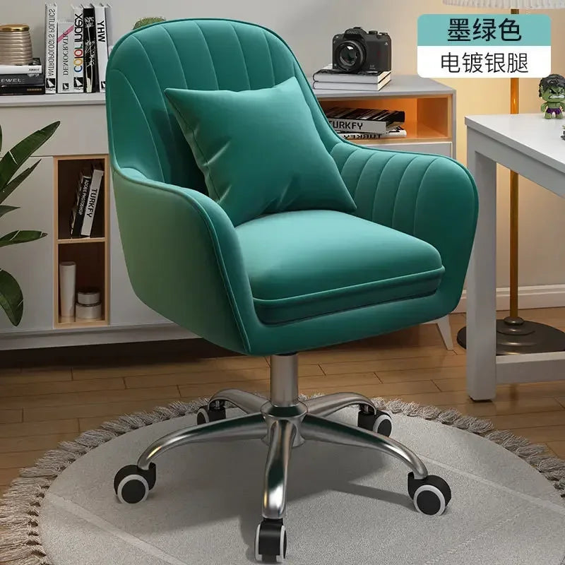 Home Computer Chair Girl's Bedroom Backrest Lift Swivel Chair College Student Dormitory Study Chair Comfortable Office Chairs
