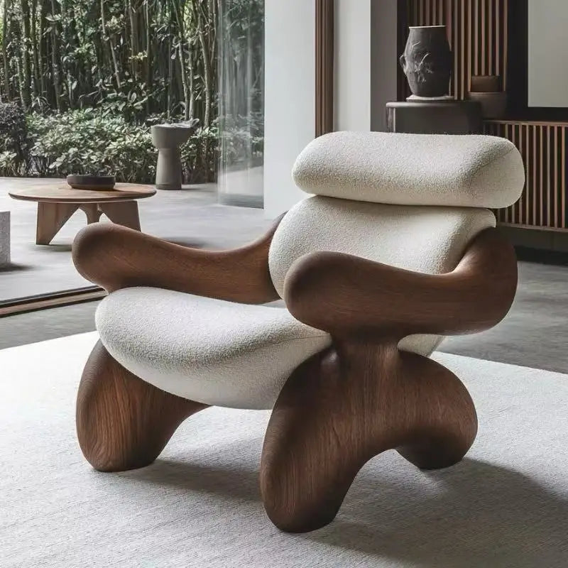 Fancy Modern Adults Chair Wooden Trending Simple Nordic Living Room Chair Reading Balcony Hotel Sillones Furniture Home
