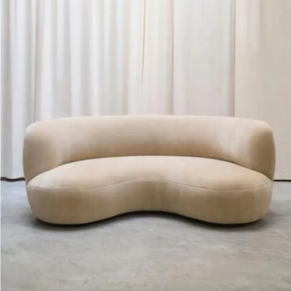 Home Furniture Living Room Golden Leg Velvet Sofa Hotel Lobby Reception