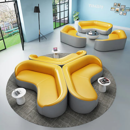 Cuir artificiel réception bureau canapé affaires salon combinaison irrégulière fauteuil canapé salon chambre canapé meubles