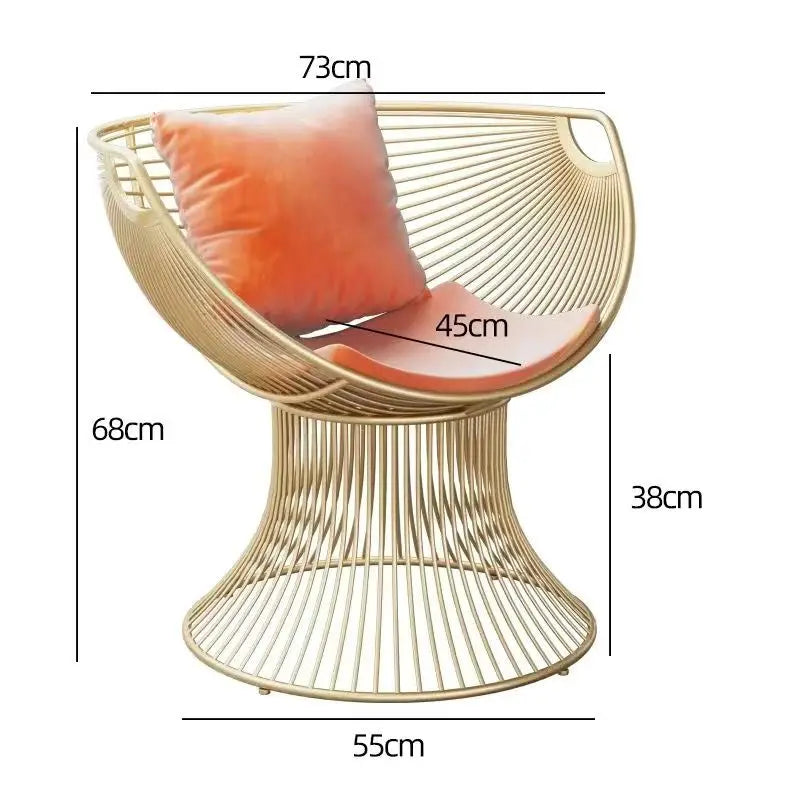 Cream Style Single Sofa Chair Designer Light Luxury Living Room Reception Table Balcony Leisure Table Chair Three Piece Set