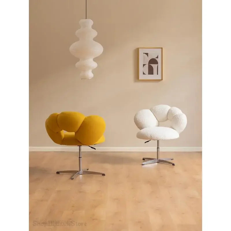 Design creative leisure chair Modern study leisure sofa chair Bedroom lift rotating dressing and makeup chair