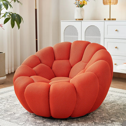 Modern Pumpkin Chair Luxury Bubble Sofa Single Lounge Seat Lazy Recliner for Bedroom Balcony Living Room Aesthetic Accent