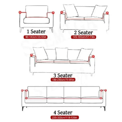 New All-season L-shape Non-slip Elastic Sofa Cover With Patterns, 360 Degree Coverage 1/2/3/4 Seat Sofa Cushion for Living Room