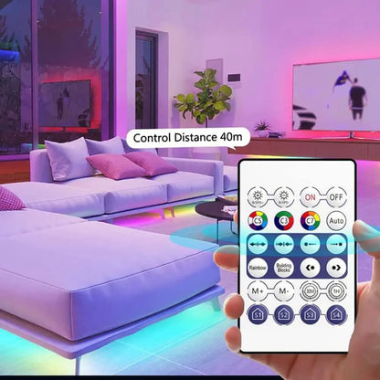 WS2812B LED Strip Lights 1-20M 5V RGB IC Music Sync Color Changing Magic Color Flexible Ribbon for Bedroom Kitchen TV Backlight