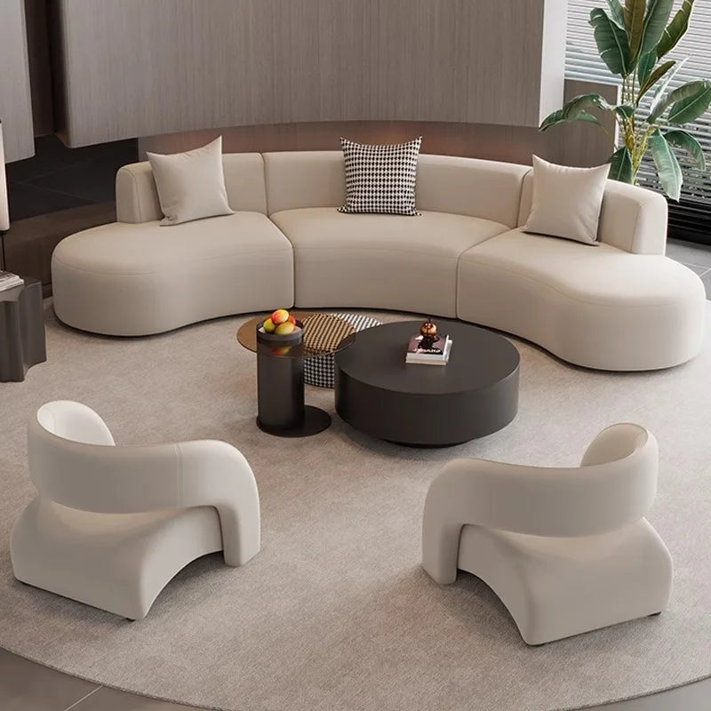 Hotel lobby sofa coffee table combination sales office negotiation rest area reception beauty salon club corner arc