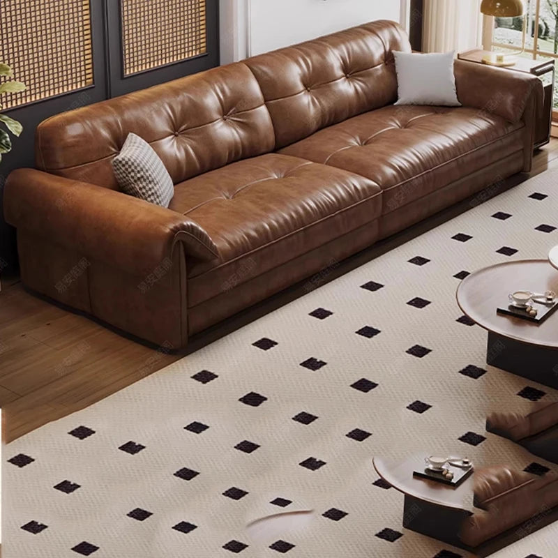 French leather Sofas Living Room family nordic minimalist Sofas luxury europe salas y sofas muebles economicos home Furniture