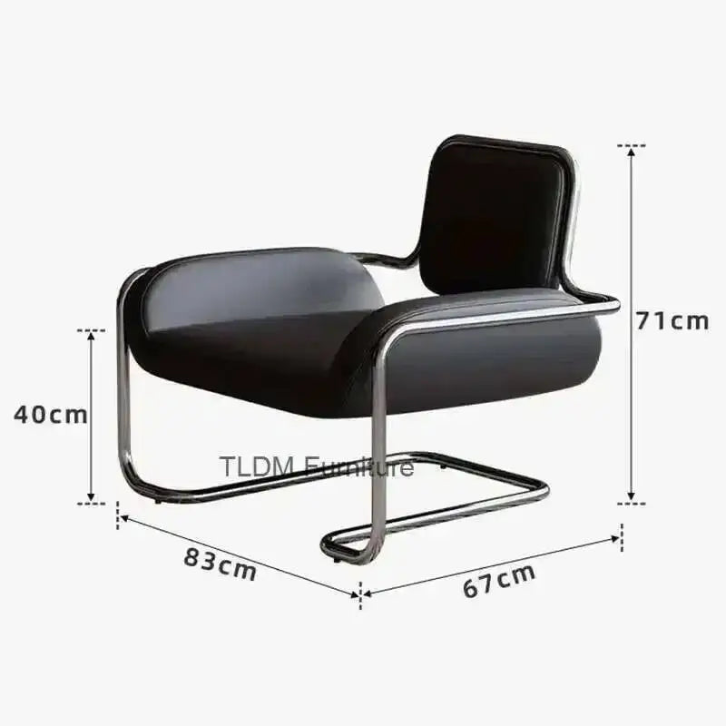 Armchair Nordic Chairs Comfortable Leather Living Portable Room Sofa Relaxing Single Person Backrest Chair Office Home Furniture
