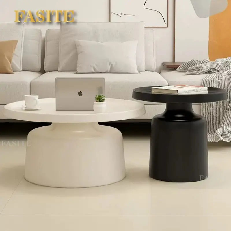 Nordic creative wrought iron coffee table combination small apartment living room modern simple household round