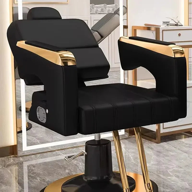 2025 Luxury Personalized Chair Barber Classic Hydraulic Reclining Release Salon Chair Leg Rest Professional Barberia Furniture