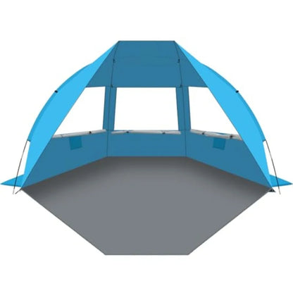 Portable Beach Tent for// with UPF 50+ UV Protection Lightweight and Foldable Sun Shelter with 5 Sand Bags Easy Setup Windproof