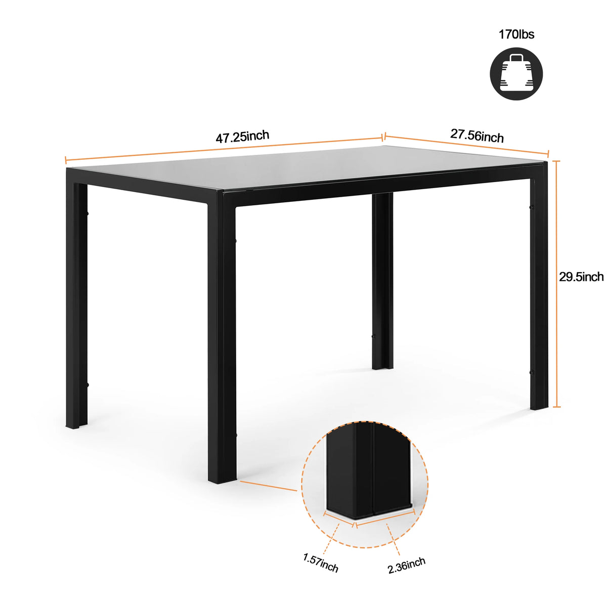 New Black Dining Table and Chairs,  Table Set 4 Seater, Table Set, Modern  Table,  Room Furniture