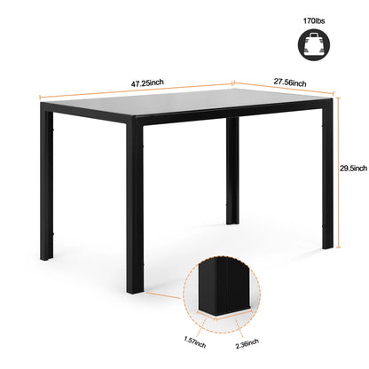New Black Dining Table and Chairs,  Table Set 4 Seater, Table Set, Modern  Table,  Room Furniture
