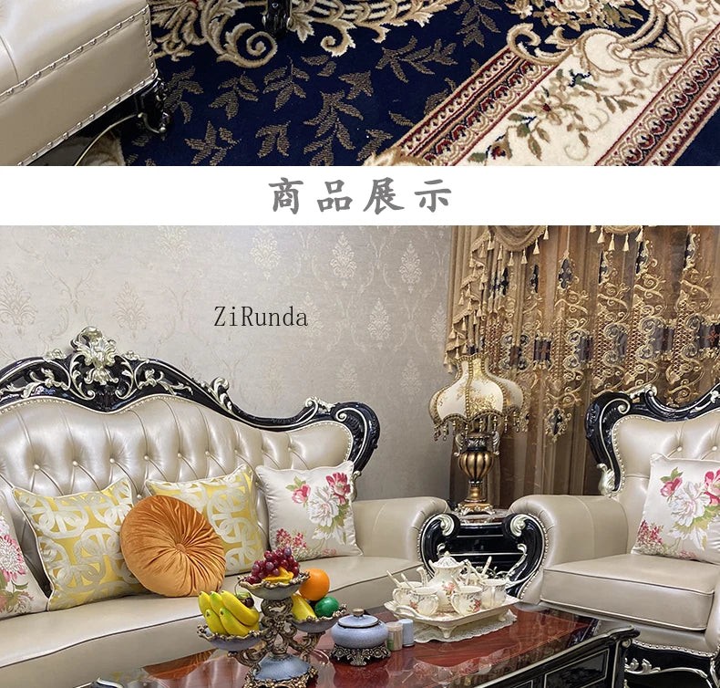 Solid wood coffee table, ebony piano paint high-end luxury solid wood tea table